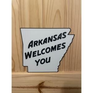 Arkansas Welcomes You Road Sign State Entrance highway interstate travel